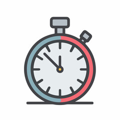 Obraz premium Minimalistic Stopwatch Icon Design Element