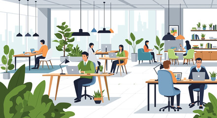 Stylized illustration of blue mountains with snow-capped peaks reflected in water, set against a light background.