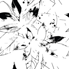 seamless gentle vector paisley print with ethnic paisley and flowers pattern, allover composition. Detailed beautiful paisleys with floral motives in black and white.	