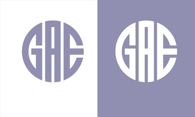 Elegant circular monogram design featuring initials for logo branding and personal identity, a modern statement on white and lilac backgrounds