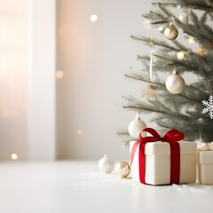 christmas tree with gift boxes