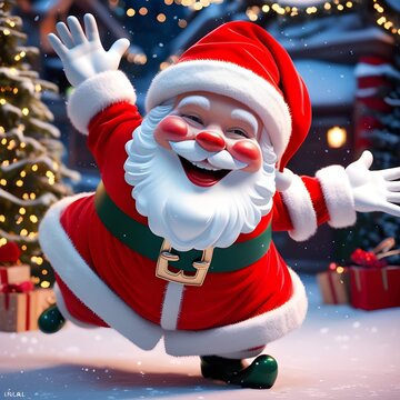 santa claus with christmas gifts