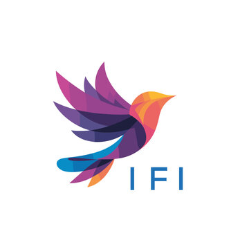 &ldquo;Colorful Abstract Bird Logo Design &ndash; IFI Later Logo, Modern Geometric Vector Illustration&rdquo;
