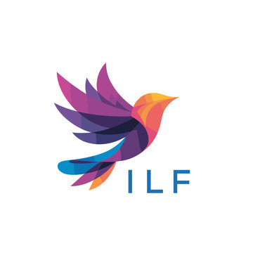 &ldquo;Colorful Abstract Bird Logo Design &ndash; ILF Later Logo, Modern Geometric Vector Illustration&rdquo;
