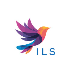 “Colorful Abstract Bird Logo Design – ILS Later Logo, Modern Geometric Vector Illustration”
