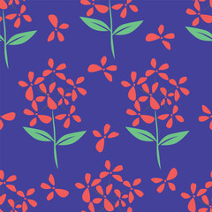 textile design with abstract flower pattern