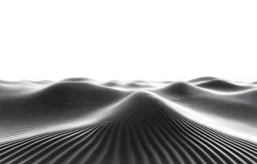 Abstract greyscale wave pattern with black backdrop