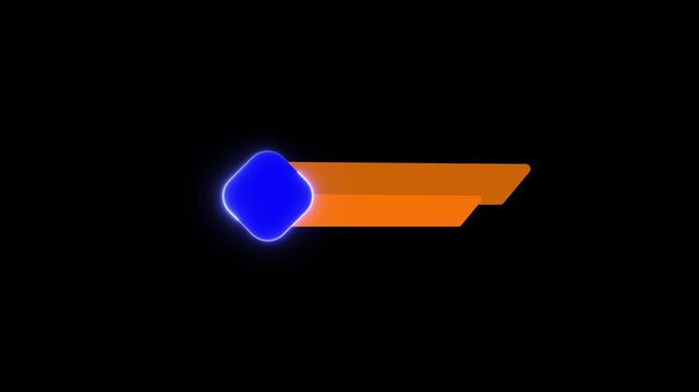 Character name caption title bar background animation, breaking news banner template with alpha channel.