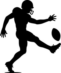 Football Kick Scalable SVG Vector Graphic with Editable Paths and Layers for Web, UI Design, Digital Art, and Print Applications