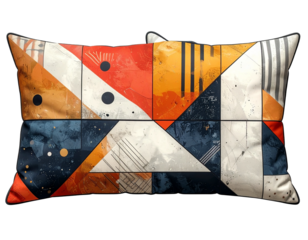 Modern and minimalist design for decorative cushions with geometric lines. Isolate do