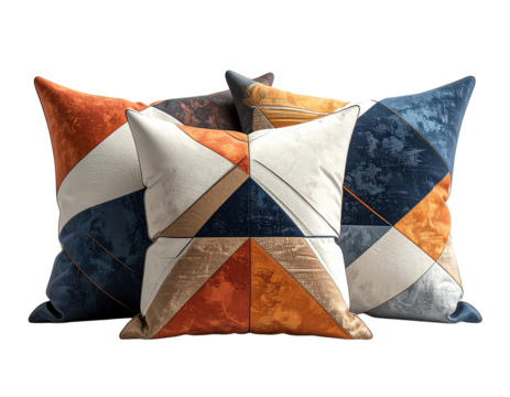Modern and minimalist design for decorative cushions with geometric lines. Isolate do