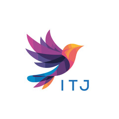 “Bright Modern Bird Symbol for Brand Identity” ITJ Later Logo, “Professional Bird Logo Template for Creative Projects” “Stylish Multicolored Bird Emblem for Marketing”

