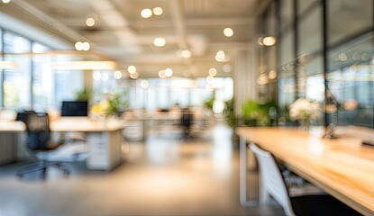 Fototapeta premium Blurred modern office interior (7)