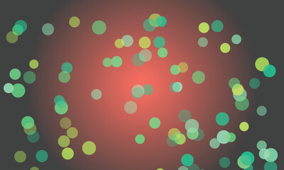 Abstract Green Circles on Dark Gray Background Minimalist Design Template