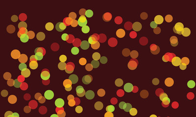 Colorful Circles on Dark Background Geometric Pattern for Modern Design