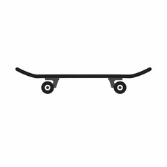 Minimalist Black Skateboard Vector Illustration for Sports and Recreation.