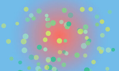 Minimalist design featuring a serene blue backdrop with a green circle accent