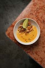 Gourmet Prawns in Creamy Orange Sauce with Lime