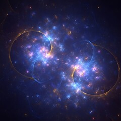 Cosmic Dance - A Fractal Symphony of Light and Color in the Void.