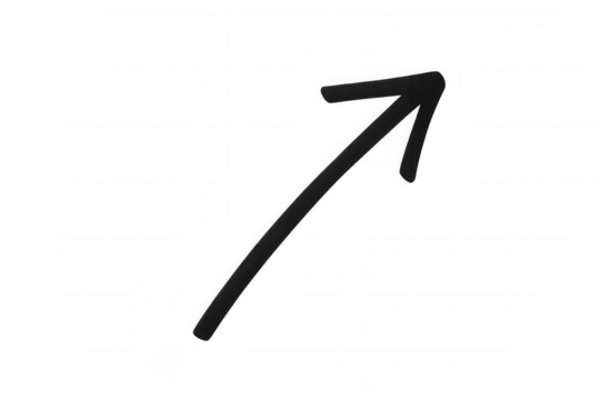 Hand drawing arrow pointing up right, showing direction, progress, growth, and improvement concept - Powered by Adobe