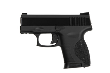 Modern matte finish handgun side view