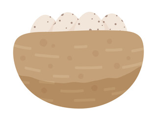 卵が入っているツバメの巣のイラスト