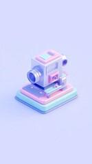 Artistic camera design with a futuristic aesthetic.