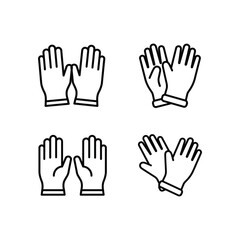 Obraz premium Hand gloves outline artwork design