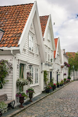 Beautiful view of the streets of Stavanger city (Norway)