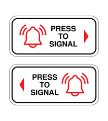Signal Activation Directional Sign Pair – High-Quality Vectorial Stock Image