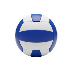 Blue and white volleyball isolated on transparent background for sport activity