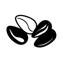 Stylized Coffee Bean Logo - Modern Cafe Emblem