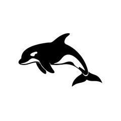 Orca Silhouette - Powerful Marine Predator Logo
