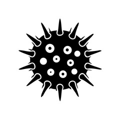 Spiky Virus or Bacteria Icon - Microbiology Symbol