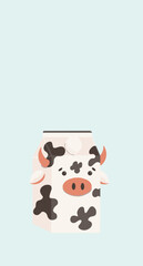 High quality vector illustration of a milk carton shaped like a cow .
Ideal for printing, branding , packaging design , and scalable digital projects.