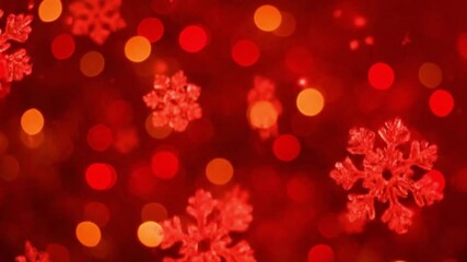 A visually captivating and elegant background showcases a delightful interplay of warm red and orange bokeh lights, creating a soft, shimmering glow across the frame. Interspersed among the luminous s - Powered by Adobe