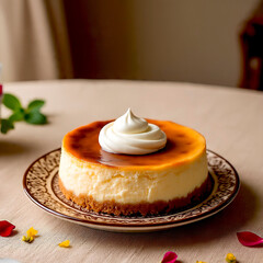 Cheesecake with cream