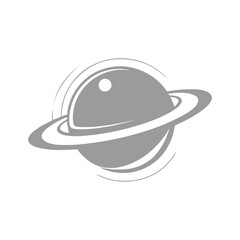 Cosmic Bowling Ball Planet Icon Illustration