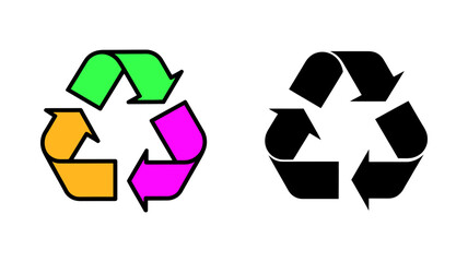 Obraz premium Vector art of recycle symbol with arrows in triangle shape environmental conservation and sustainability concept for awareness