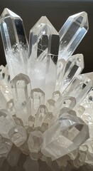 Quartz Crystal Cluster - A Study in Clarity and Form.