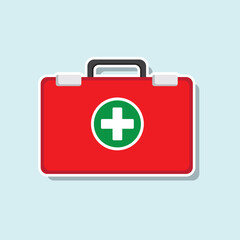 Obraz premium Vector illustration set of emergency first aid kit for health care and treatment