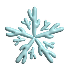 blue snowflake on white background