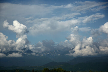 View over the mountain chain