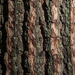 Detailed bark texture of a mature tree trunk.