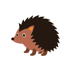 A colorful hedgehog vector art illustration