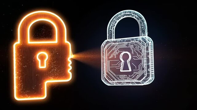 Digital locks symbolizing security and privacy concepts
