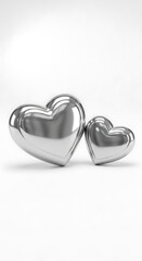 Two Silver Hearts - A Symbol of Love and Connection.