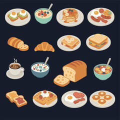 Breakfast and Food Illustration Set — Hand-Drawn Cozy Meal Collection