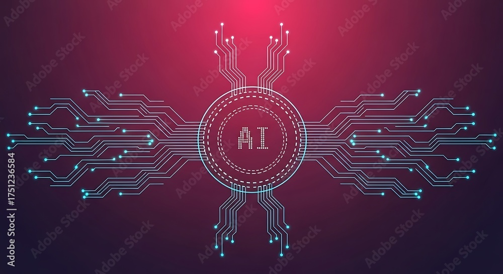 Wall mural abstract technology network connection concept. abstract tech design.