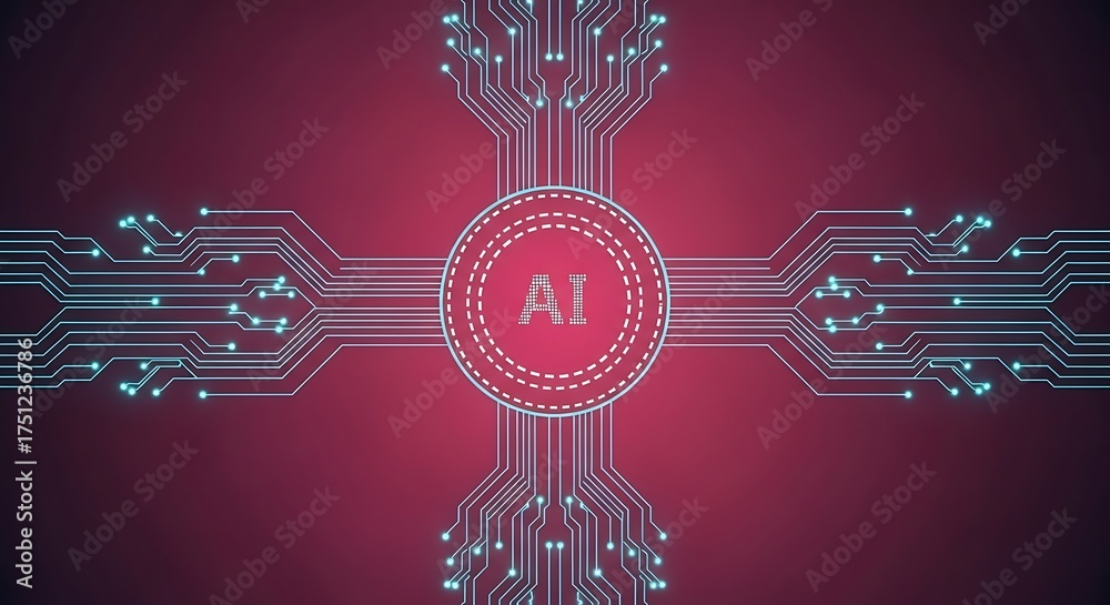 Wall mural abstract technology network connection concept. abstract tech design.
